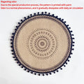 Round Placemat Table Non-Slip Jute Mats for Dining Table Decoration Accessories Kitchen Placemats Coffee Coasters Party Dinner