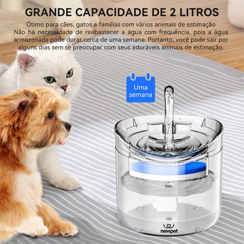 🚰 Newpet Fonte de Água Automática para Gatos e Cães 🚰