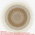 Round Placemat Table Non-Slip Jute Mats for Dining Table Decoration Accessories Kitchen Placemats Coffee Coasters Party Dinner