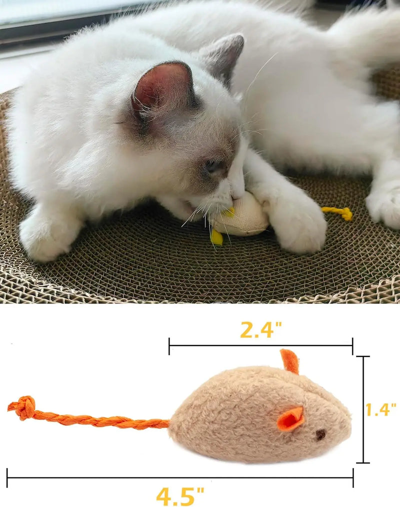 🐈🐀 Kit de Brinquedos para Gatos - Ratinhos com Catnip 🐈🐀