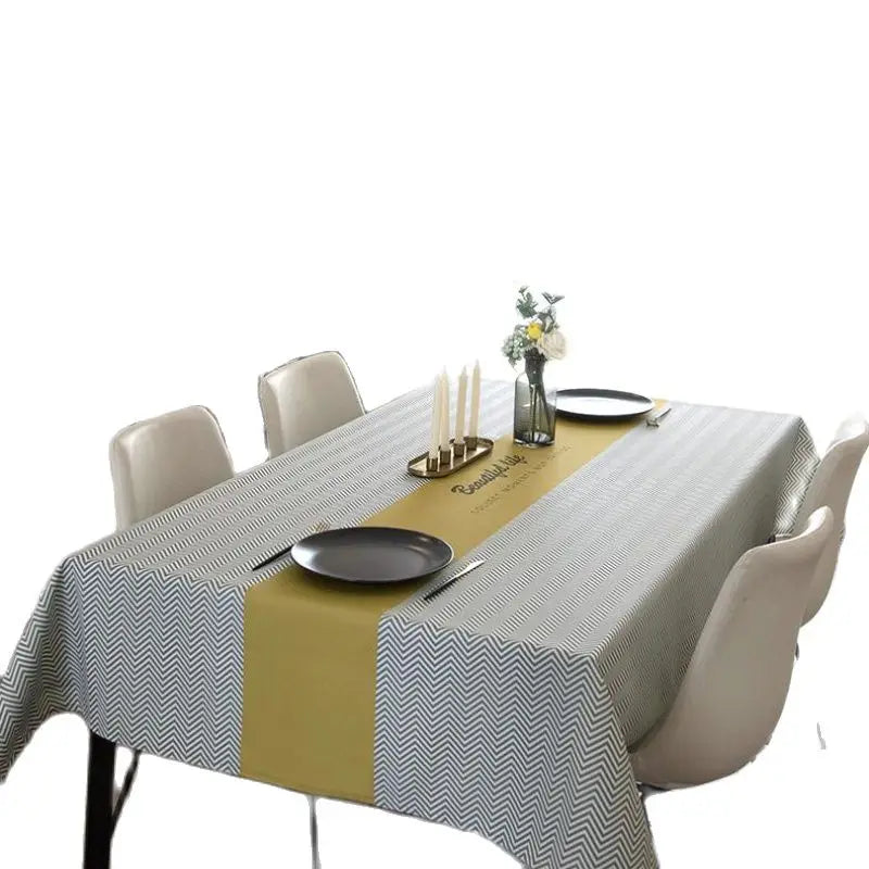 Transforme sua mesa em um ambiente sofisticado com a Toalha de Mesa Retangular Nordic Simplicity