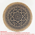 Round Placemat Table Non-Slip Jute Mats for Dining Table Decoration Accessories Kitchen Placemats Coffee Coasters Party Dinner