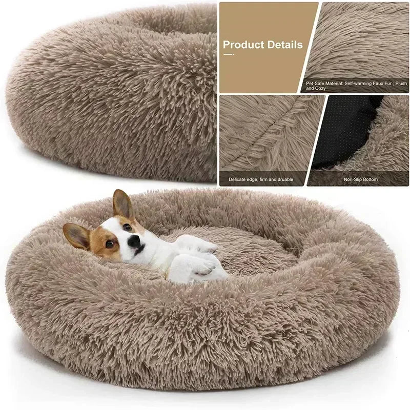 Cama Donut Premium para Cães e Gatos – Conforto e Elegância em um Só Produto